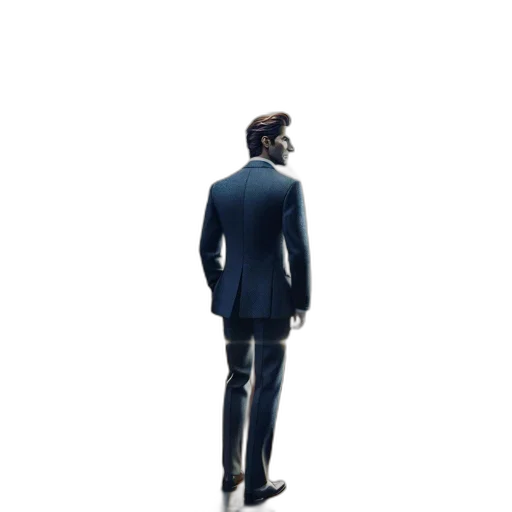 staff, jacket, robot, face, concept art, 3d render, pixel art, photorealistic transparent PNG cut-out