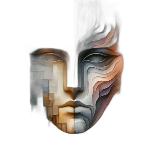mask, face, robot, crown, 3d render, photorealistic, pixel art, fantasy art transparent PNG cut-out