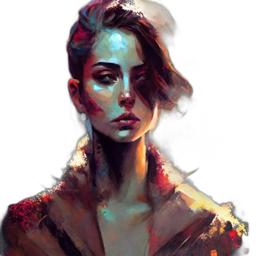 face, dress, jacket, mask, oil painting, photorealistic, fantasy art, concept art transparent PNG cut-out